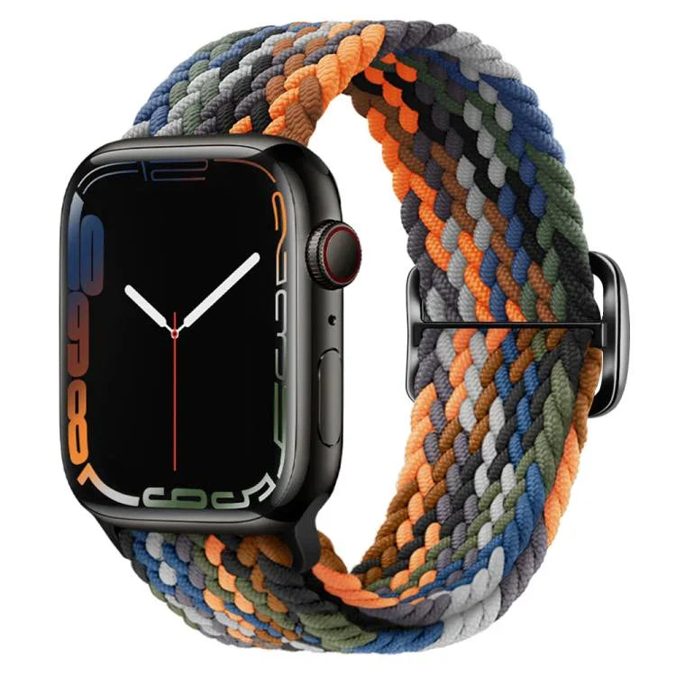 สายรัดนาฬิกาไนลอนถัก Kalebol แบบหัวเข็มขัดแปดตัว สำหรับ Apple Watch 46 มม. / 49 มม. / 45 มม. / 44 มม., สำหรับ Apple Watch 42 มม. / 41 มม. / 40 มม. / 38 มม.