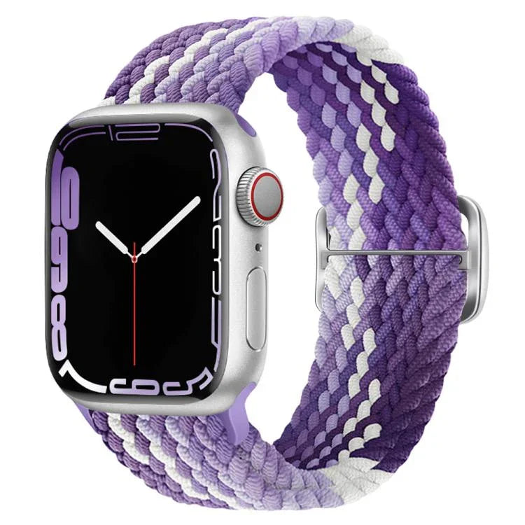 สายรัดนาฬิกาไนลอนถัก Kalebol แบบหัวเข็มขัดแปดตัว สำหรับ Apple Watch 46 มม. / 49 มม. / 45 มม. / 44 มม., สำหรับ Apple Watch 42 มม. / 41 มม. / 40 มม. / 38 มม.
