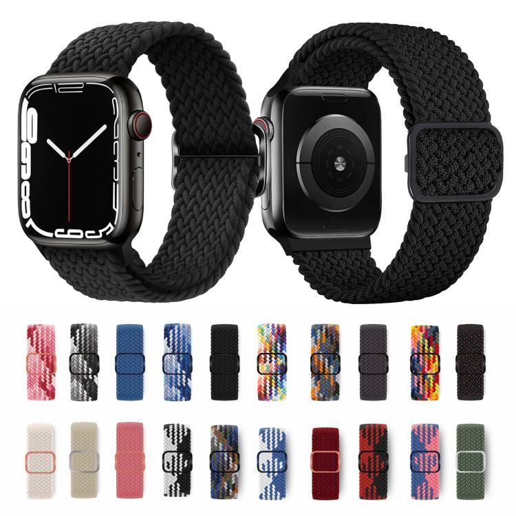 สายรัดนาฬิกาไนลอนถัก Kalebol แบบหัวเข็มขัดแปดตัว สำหรับ Apple Watch 46 มม. / 49 มม. / 45 มม. / 44 มม., สำหรับ Apple Watch 42 มม. / 41 มม. / 40 มม. / 38 มม.