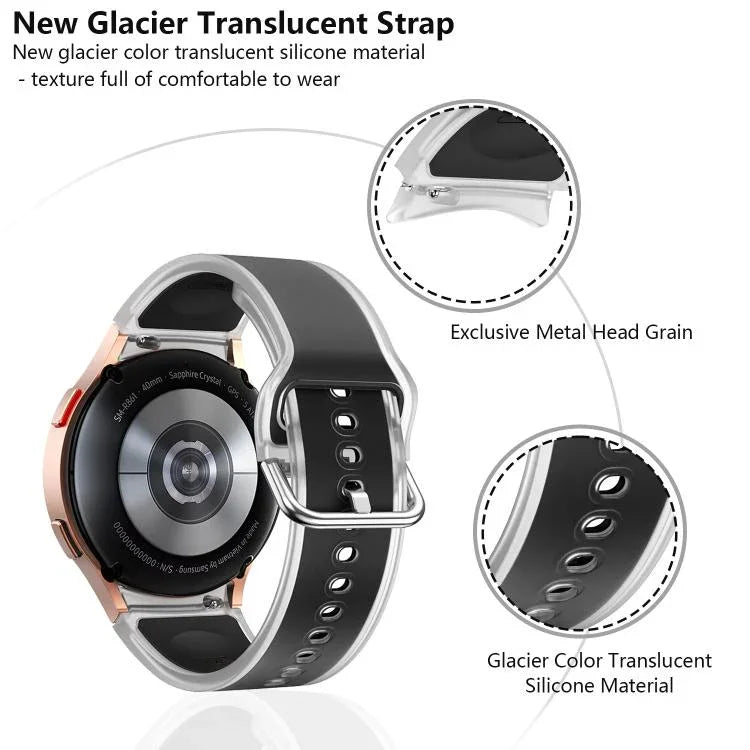 สายซิลิโคน Kalebol Glacier โปร่งแสง สำหรับ Samsung Galaxy Watch 7 / 6 / 5 / 4