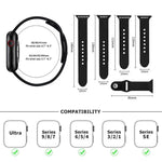 สายรัดนาฬิกาซิลิโคน Kalebol แบบหัวเข็มขัดกลับด้าน สำหรับ Apple Watch 46 มม. / 49 มม. / 45 มม. / 44 มม., สำหรับ Apple Watch 42 มม. / 41 มม. / 40 มม. / 38 มม.