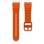 Kalebol Wave Stitching Silicone Watch Band for Galaxy Watch silicone band in vibrant orange color, suitable for various models.