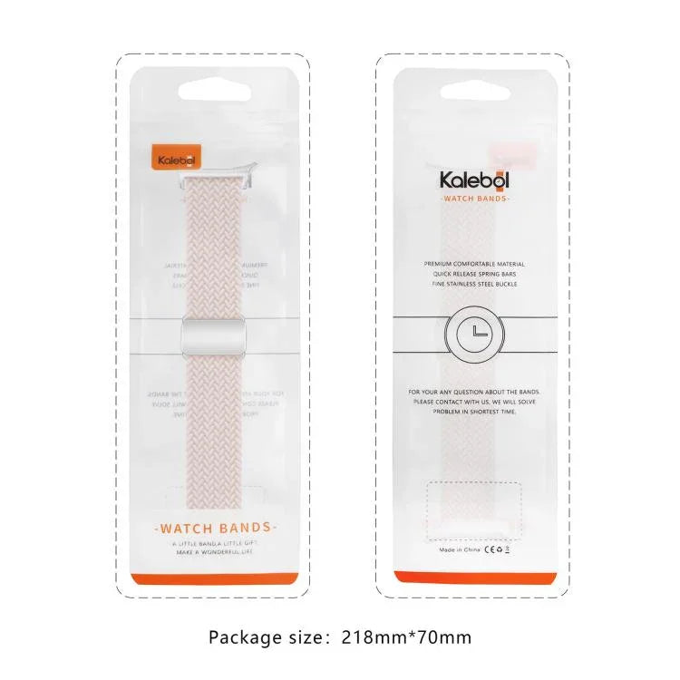 สายรัดนาฬิกา Kalebol แบบถักพร้อมหัวเข็มขัดแม่เหล็กสีดำ สำหรับ Samsung Galaxy Watch Ultra 47มม. / Ultra 2025