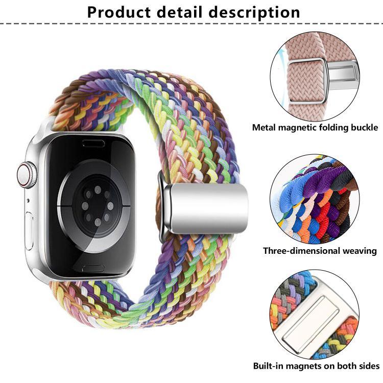 สายรัดนาฬิกาไนลอนวงแม่เหล็ก Kalebol สำหรับ Apple Watch 46 มม. / 49 มม. / 45 มม. / 44 มม., สำหรับ Apple Watch 42 มม. / 41 มม. / 40 มม. / 38 มม.
