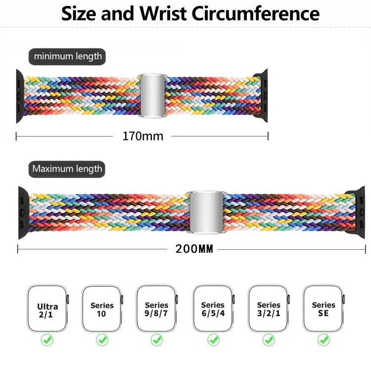 สายรัดนาฬิกาไนลอนวงแม่เหล็ก Kalebol สำหรับ Apple Watch 46 มม. / 49 มม. / 45 มม. / 44 มม., สำหรับ Apple Watch 42 มม. / 41 มม. / 40 มม. / 38 มม.