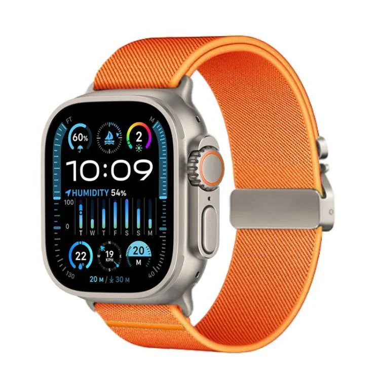 สายรัดนาฬิกาไนลอนยืดหยุ่น Kalebol แบบหัวเข็มขัดร่มชูชีพ สำหรับ Apple Watch 46 มม. / 49 มม. / 45 มม. / 44 มม., สำหรับ Apple Watch 42 มม. / 41 มม. / 40 มม. / 38 มม.