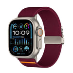 สายรัดนาฬิกาไนลอนยืดหยุ่น Kalebol แบบหัวเข็มขัดร่มชูชีพ สำหรับ Apple Watch 46 มม. / 49 มม. / 45 มม. / 44 มม., สำหรับ Apple Watch 42 มม. / 41 มม. / 40 มม. / 38 มม.