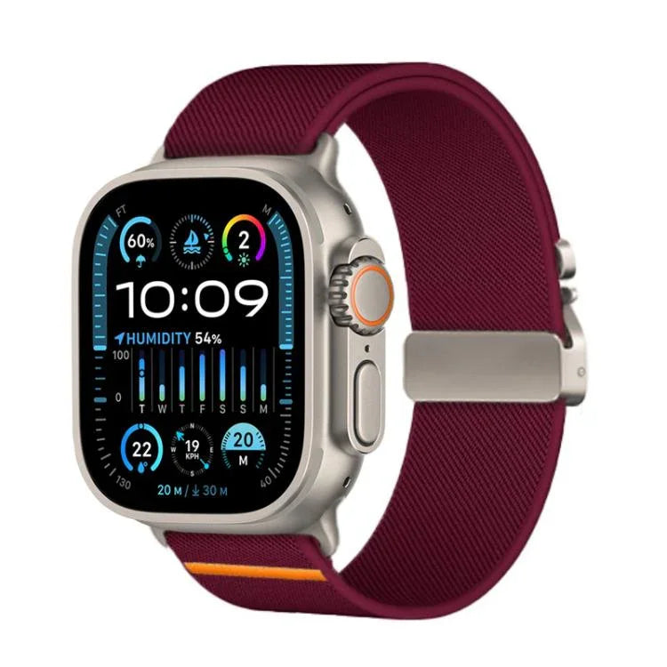 สายรัดนาฬิกาไนลอนยืดหยุ่น Kalebol แบบหัวเข็มขัดร่มชูชีพ สำหรับ Apple Watch 46 มม. / 49 มม. / 45 มม. / 44 มม., สำหรับ Apple Watch 42 มม. / 41 มม. / 40 มม. / 38 มม.