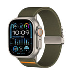 สายรัดนาฬิกาไนลอนยืดหยุ่น Kalebol แบบหัวเข็มขัดร่มชูชีพ สำหรับ Apple Watch 46 มม. / 49 มม. / 45 มม. / 44 มม., สำหรับ Apple Watch 42 มม. / 41 มม. / 40 มม. / 38 มม.