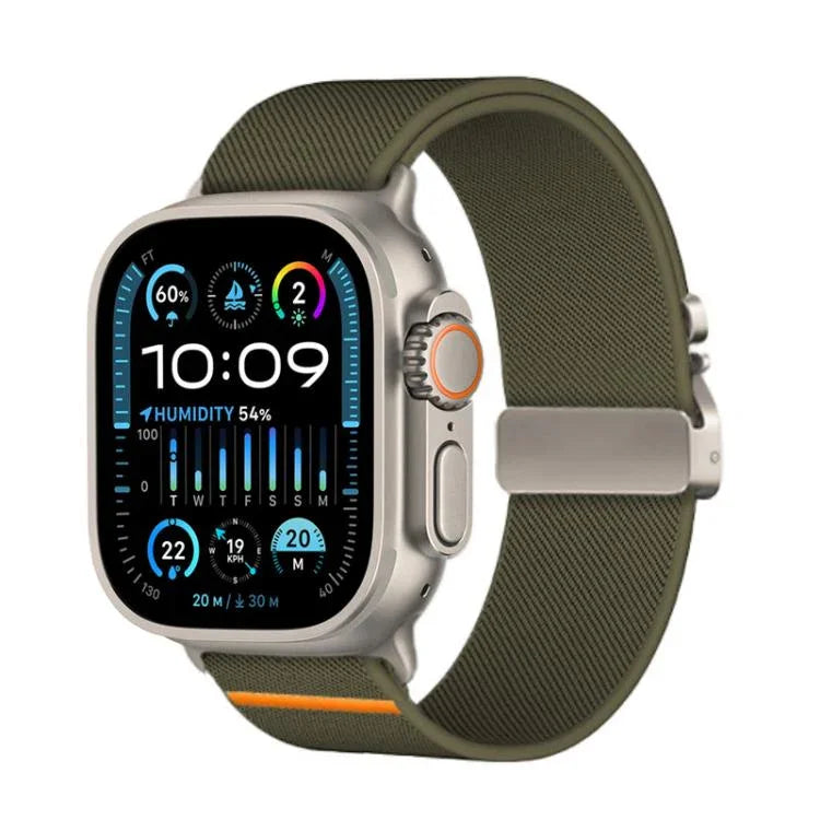 สายรัดนาฬิกาไนลอนยืดหยุ่น Kalebol แบบหัวเข็มขัดร่มชูชีพ สำหรับ Apple Watch 46 มม. / 49 มม. / 45 มม. / 44 มม., สำหรับ Apple Watch 42 มม. / 41 มม. / 40 มม. / 38 มม.
