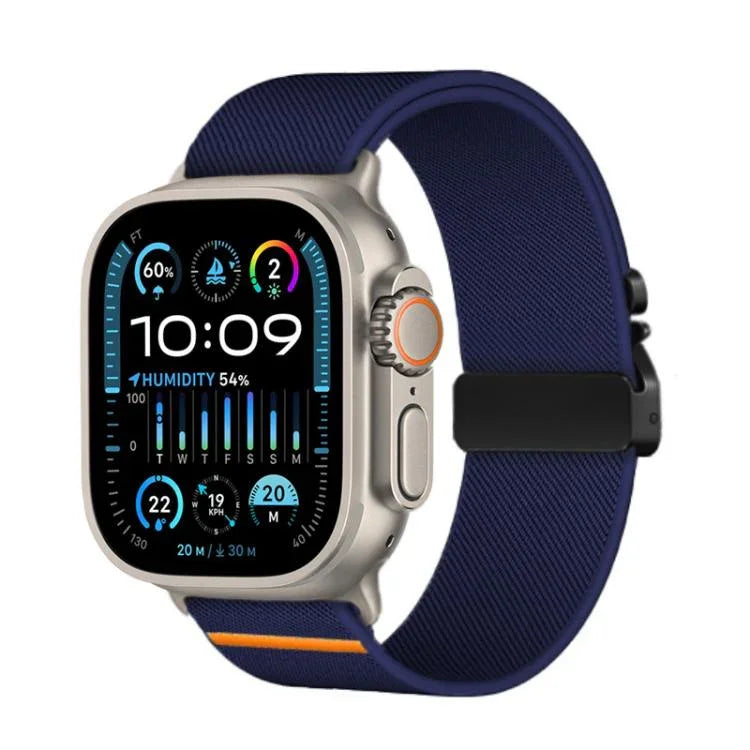 สายรัดนาฬิกาไนลอนยืดหยุ่น Kalebol แบบหัวเข็มขัดร่มชูชีพ สำหรับ Apple Watch 46 มม. / 49 มม. / 45 มม. / 44 มม., สำหรับ Apple Watch 42 มม. / 41 มม. / 40 มม. / 38 มม.
