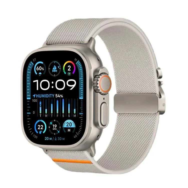 สายรัดนาฬิกาไนลอนยืดหยุ่น Kalebol แบบหัวเข็มขัดร่มชูชีพ สำหรับ Apple Watch 46 มม. / 49 มม. / 45 มม. / 44 มม., สำหรับ Apple Watch 42 มม. / 41 มม. / 40 มม. / 38 มม.