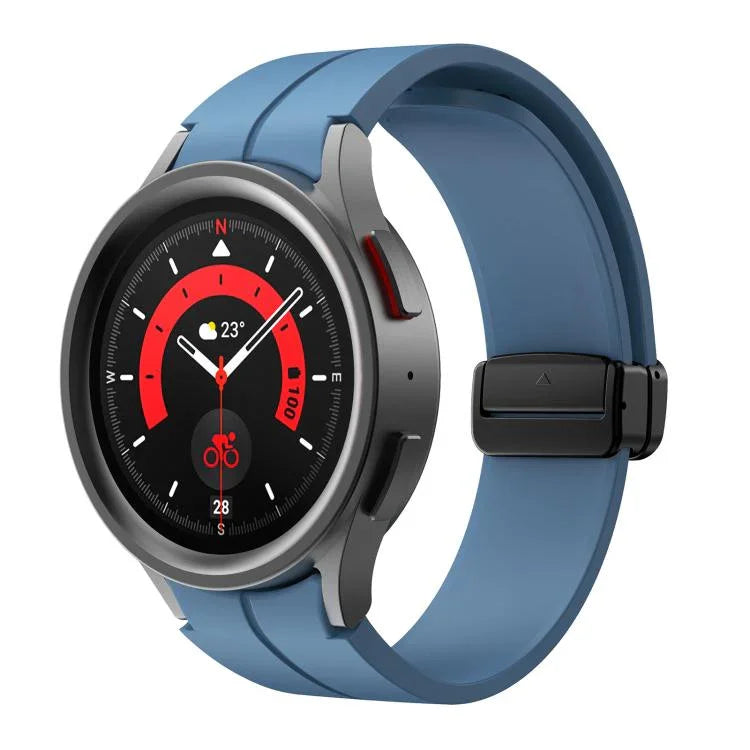 สายรัดซิลิโคน Kalebol หัวเข็มขัดแม่เหล็กพับเว้าลง สำหรับ Samsung Galaxy Watch7 / 6 / 5