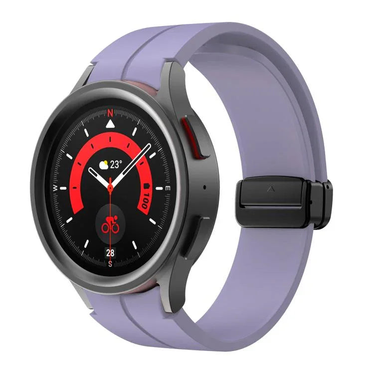 สายรัดซิลิโคน Kalebol หัวเข็มขัดแม่เหล็กพับเว้าลง สำหรับ Samsung Galaxy Watch7 / 6 / 5