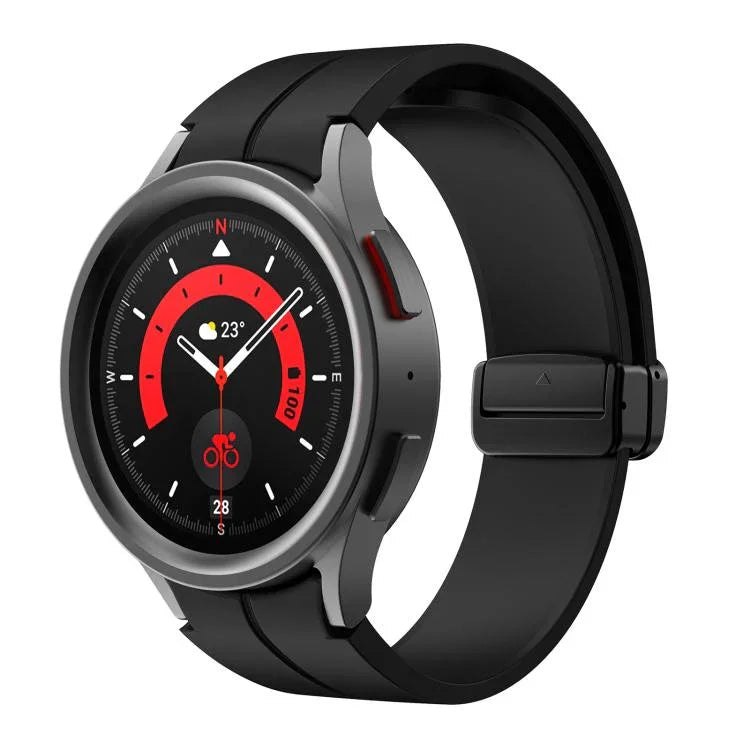 สายรัดซิลิโคน Kalebol หัวเข็มขัดแม่เหล็กพับเว้าลง สำหรับ Samsung Galaxy Watch7 / 6 / 5