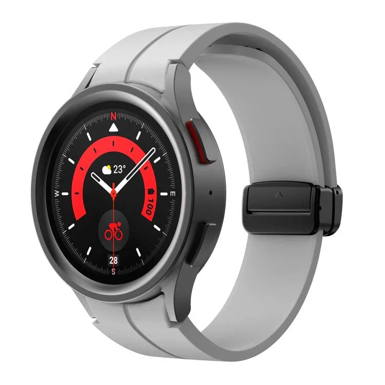 สายรัดซิลิโคน Kalebol หัวเข็มขัดแม่เหล็กพับเว้าลง สำหรับ Samsung Galaxy Watch7 / 6 / 5