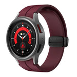 สายรัดซิลิโคน Kalebol หัวเข็มขัดแม่เหล็กพับเว้าลง สำหรับ Samsung Galaxy Watch7 / 6 / 5