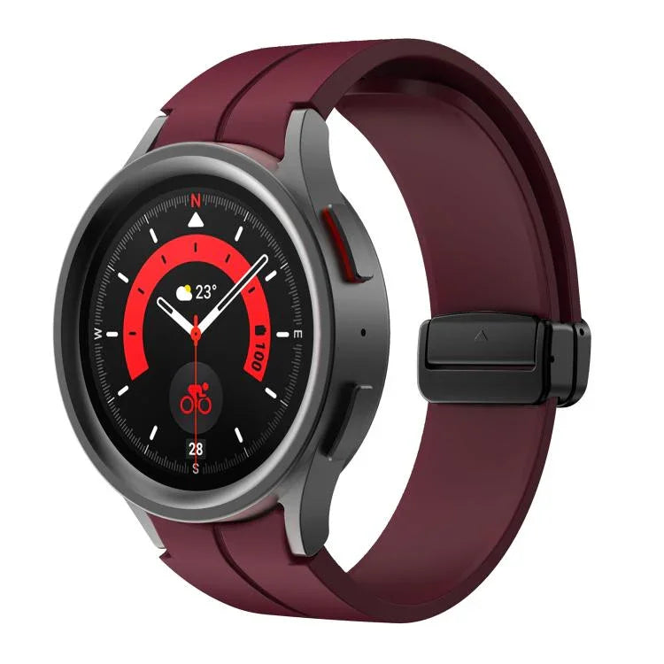 สายรัดซิลิโคน Kalebol หัวเข็มขัดแม่เหล็กพับเว้าลง สำหรับ Samsung Galaxy Watch7 / 6 / 5