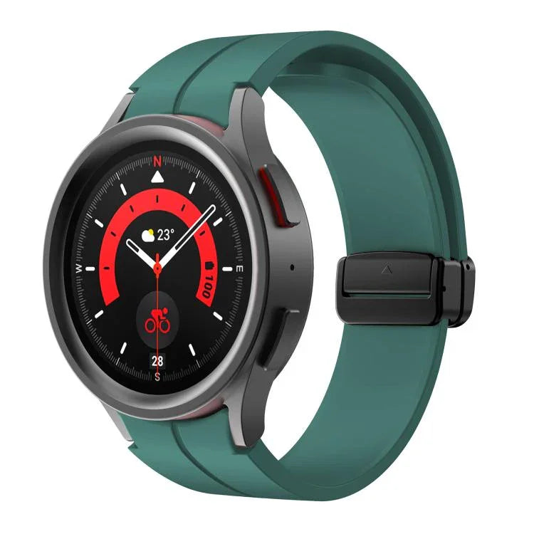 สายรัดซิลิโคน Kalebol หัวเข็มขัดแม่เหล็กพับเว้าลง สำหรับ Samsung Galaxy Watch7 / 6 / 5