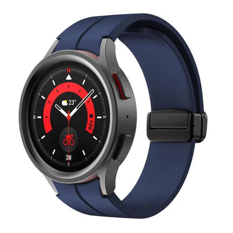 สายรัดซิลิโคน Kalebol หัวเข็มขัดแม่เหล็กพับเว้าลง สำหรับ Samsung Galaxy Watch7 / 6 / 5