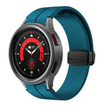 สายรัดซิลิโคน Kalebol หัวเข็มขัดแม่เหล็กพับเว้าลง สำหรับ Samsung Galaxy Watch7 / 6 / 5