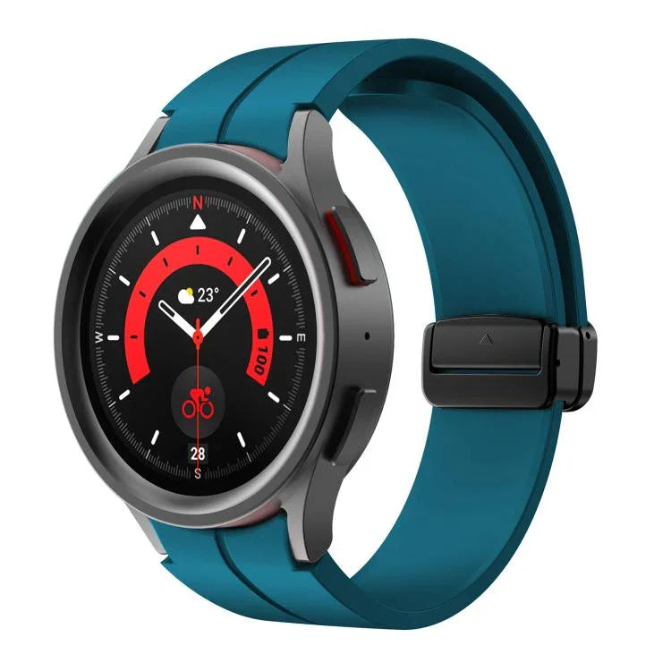 สายรัดซิลิโคน Kalebol หัวเข็มขัดแม่เหล็กพับเว้าลง สำหรับ Samsung Galaxy Watch7 / 6 / 5