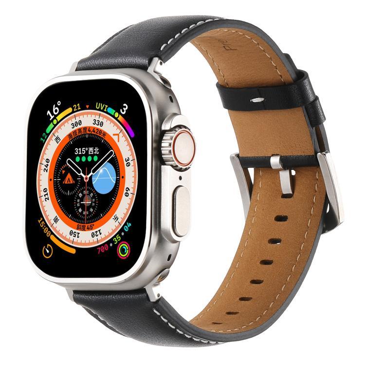 สายรัดนาฬิกาหนังแท้เรียบ Kalebol สำหรับ Apple Watch 46 มม. / 49 มม. / 45 มม. / 44 มม., สำหรับ Apple Watch 42 มม. / 41 มม. / 40 มม. / 38 มม.