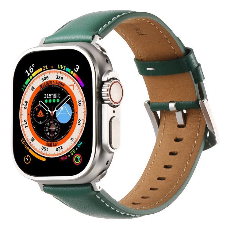 สายรัดนาฬิกาหนังแท้เรียบ Kalebol สำหรับ Apple Watch 46 มม. / 49 มม. / 45 มม. / 44 มม., สำหรับ Apple Watch 42 มม. / 41 มม. / 40 มม. / 38 มม.