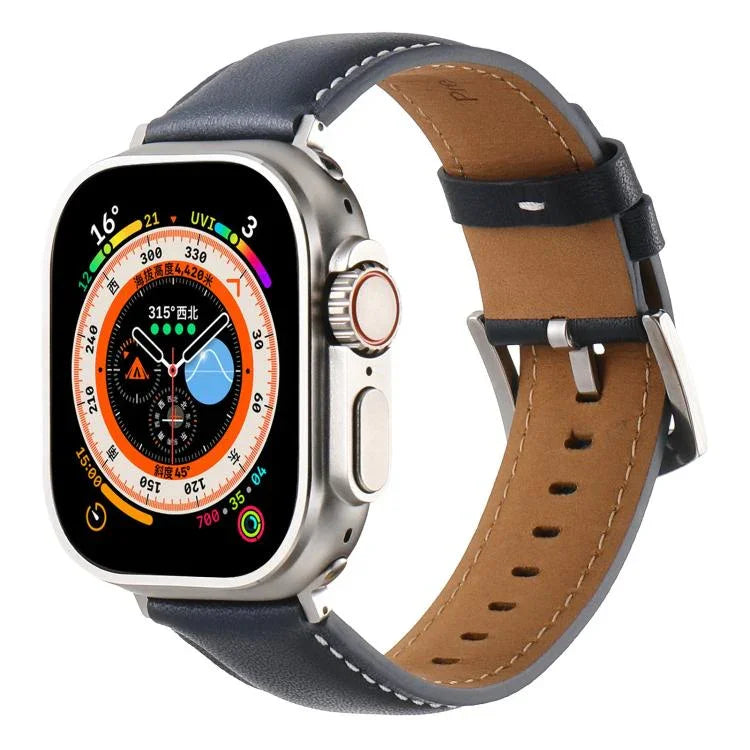 สายรัดนาฬิกาหนังแท้เรียบ Kalebol สำหรับ Apple Watch 46 มม. / 49 มม. / 45 มม. / 44 มม., สำหรับ Apple Watch 42 มม. / 41 มม. / 40 มม. / 38 มม.