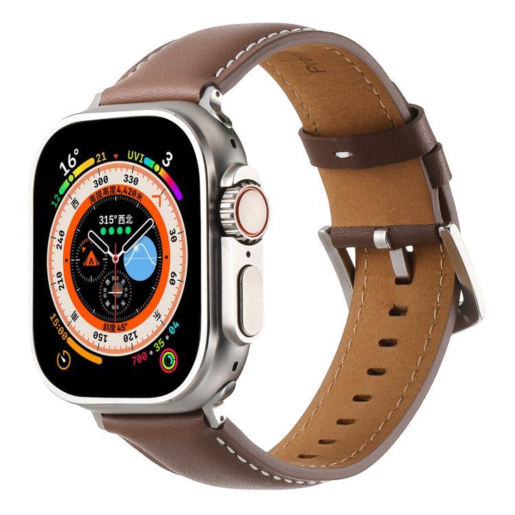 สายรัดนาฬิกาหนังแท้เรียบ Kalebol สำหรับ Apple Watch 46 มม. / 49 มม. / 45 มม. / 44 มม., สำหรับ Apple Watch 42 มม. / 41 มม. / 40 มม. / 38 มม.