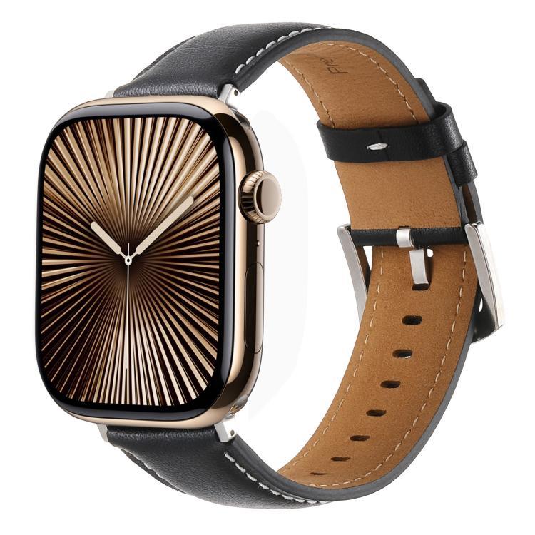 สายรัดนาฬิกาหนังแท้เรียบ Kalebol สำหรับ Apple Watch 46 มม. / 49 มม. / 45 มม. / 44 มม., สำหรับ Apple Watch 42 มม. / 41 มม. / 40 มม. / 38 มม.