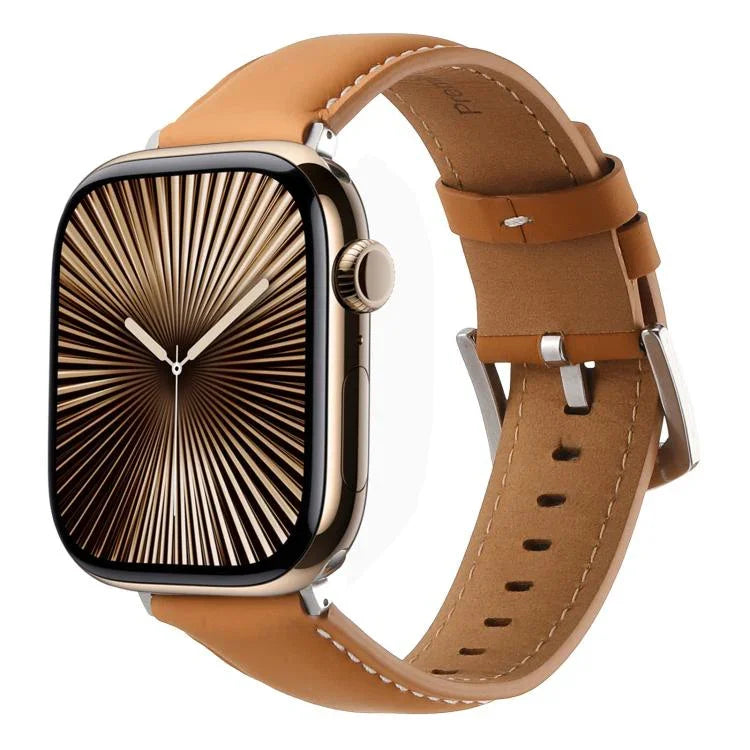 สายรัดนาฬิกาหนังแท้เรียบ Kalebol สำหรับ Apple Watch 46 มม. / 49 มม. / 45 มม. / 44 มม., สำหรับ Apple Watch 42 มม. / 41 มม. / 40 มม. / 38 มม.