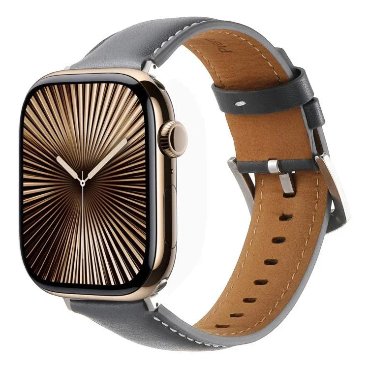 สายรัดนาฬิกาหนังแท้เรียบ Kalebol สำหรับ Apple Watch 46 มม. / 49 มม. / 45 มม. / 44 มม., สำหรับ Apple Watch 42 มม. / 41 มม. / 40 มม. / 38 มม.