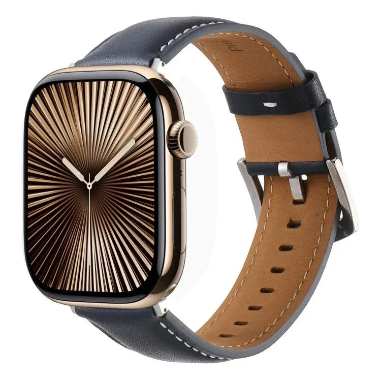 สายรัดนาฬิกาหนังแท้เรียบ Kalebol สำหรับ Apple Watch 46 มม. / 49 มม. / 45 มม. / 44 มม., สำหรับ Apple Watch 42 มม. / 41 มม. / 40 มม. / 38 มม.