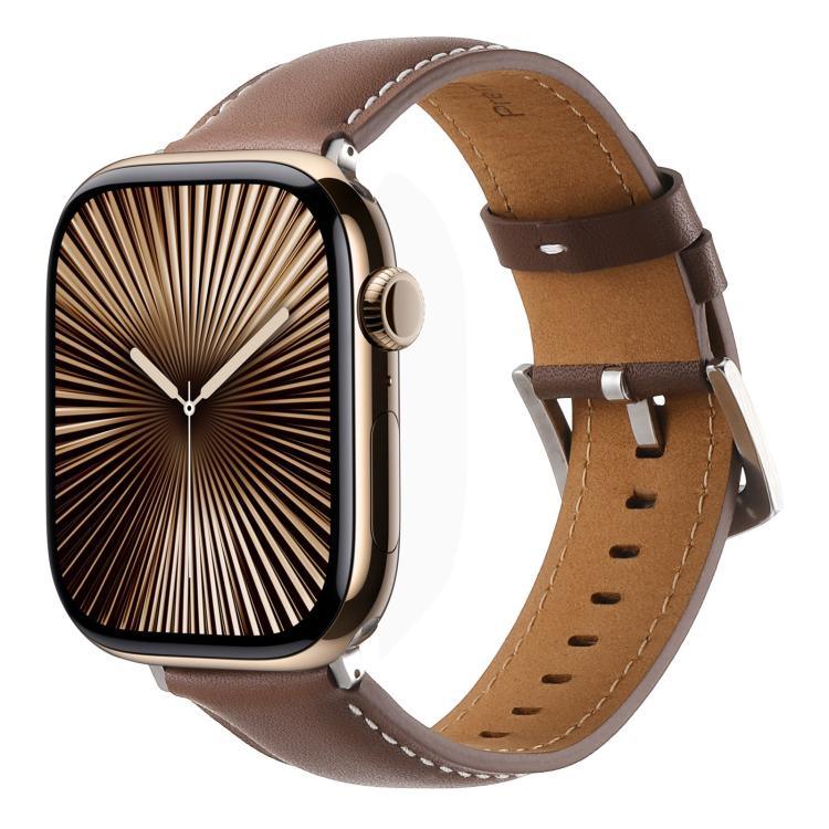 สายรัดนาฬิกาหนังแท้เรียบ Kalebol สำหรับ Apple Watch 46 มม. / 49 มม. / 45 มม. / 44 มม., สำหรับ Apple Watch 42 มม. / 41 มม. / 40 มม. / 38 มม.