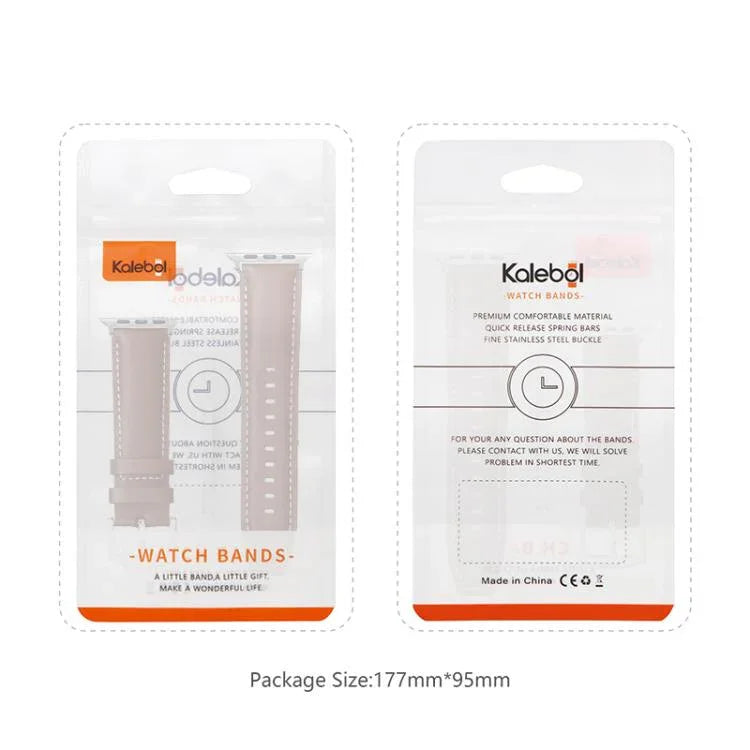 สายรัดนาฬิกาหนังแท้เรียบ Kalebol สำหรับ Apple Watch 46 มม. / 49 มม. / 45 มม. / 44 มม., สำหรับ Apple Watch 42 มม. / 41 มม. / 40 มม. / 38 มม.
