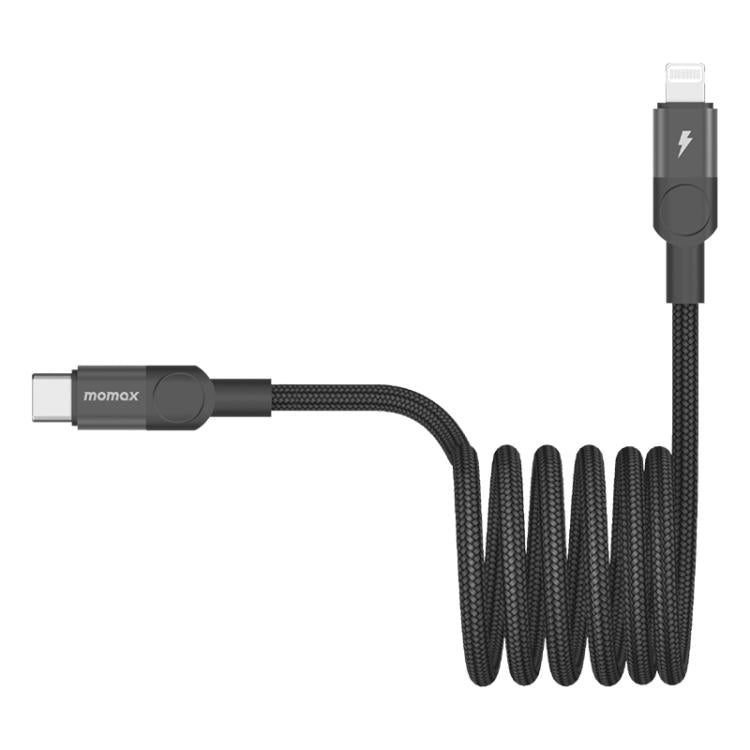 MOMAX DL57D Mag.Link สายชาร์จข้อมูลถักแม่เหล็ก 60W Type-C เป็น 8 Pin ความยาว:1m