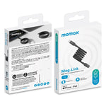 MOMAX DL57D Mag.Link สายชาร์จข้อมูลถักแม่เหล็ก 60W Type-C เป็น 8 Pin ความยาว:1m