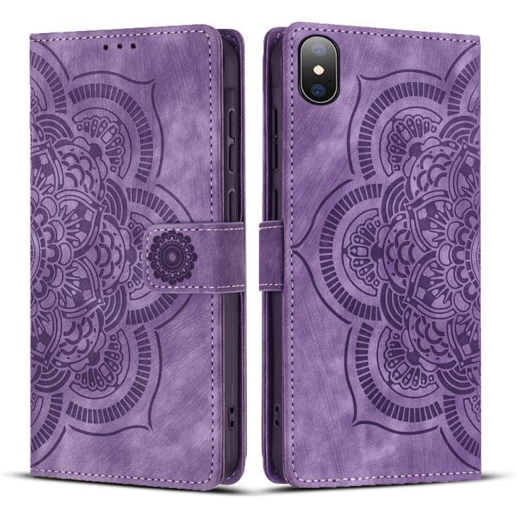 เคสโทรศัพท์หนังลาย Mandala แบบย้อนยุคผิวด้าน สำหรับ iPhone XR, สำหรับ iPhone XS Max, สำหรับ iPhone 7 Plus / 8 Plus