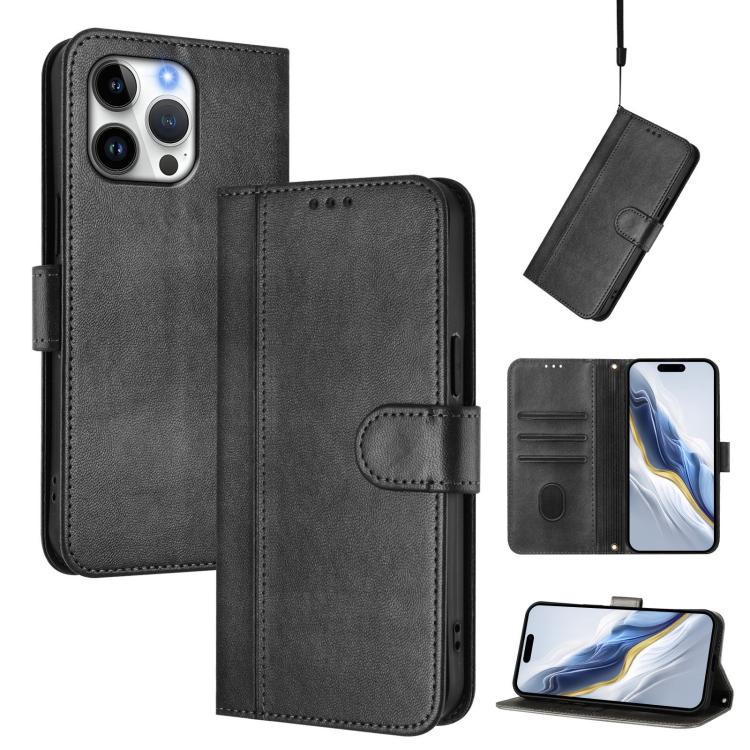 เคสโทรศัพท์หนังย้อนยุคแบบร้อยสายรัด Line Splicing Buckle สำหรับ iPhone 17e / 16e, สำหรับ iPhone 17 Pro Max, สำหรับ iPhone 17 Pro, สำหรับ iPhone 17, สำหรับ iPhone Air, สำหรับ iPhone 16 Pro Max