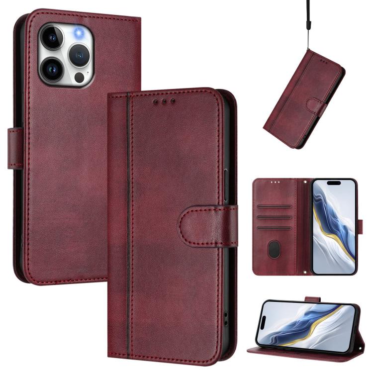 เคสโทรศัพท์หนังย้อนยุคแบบร้อยสายรัด Line Splicing Buckle สำหรับ iPhone 17e / 16e, สำหรับ iPhone 17 Pro Max, สำหรับ iPhone 17 Pro, สำหรับ iPhone 17, สำหรับ iPhone Air, สำหรับ iPhone 16 Pro Max
