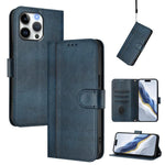 Line Splicing Buckle Retro Leather Phone Case, For iPhone 16 Pro, For iPhone 16 Plus, For iPhone 16, For iPhone 15 Pro Max, For iPhone 15 Pro, For iPhone 15 Plus