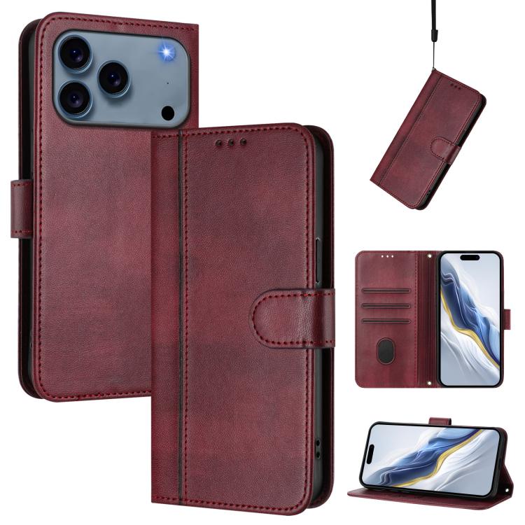 เคสโทรศัพท์หนังย้อนยุคแบบร้อยสายรัด Line Splicing Buckle สำหรับ iPhone 17e / 16e, สำหรับ iPhone 17 Pro Max, สำหรับ iPhone 17 Pro, สำหรับ iPhone 17, สำหรับ iPhone Air, สำหรับ iPhone 16 Pro Max