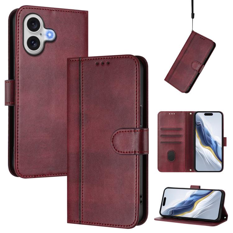 เคสโทรศัพท์หนังย้อนยุคแบบร้อยสายรัด Line Splicing Buckle สำหรับ iPhone 17e / 16e, สำหรับ iPhone 17 Pro Max, สำหรับ iPhone 17 Pro, สำหรับ iPhone 17, สำหรับ iPhone Air, สำหรับ iPhone 16 Pro Max