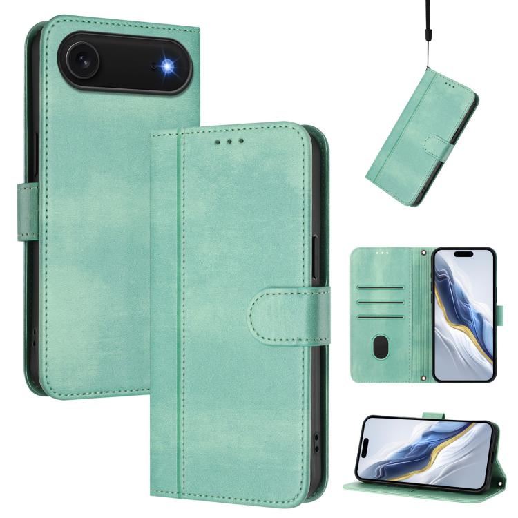 เคสโทรศัพท์หนังย้อนยุคแบบร้อยสายรัด Line Splicing Buckle สำหรับ iPhone 17e / 16e, สำหรับ iPhone 17 Pro Max, สำหรับ iPhone 17 Pro, สำหรับ iPhone 17, สำหรับ iPhone Air, สำหรับ iPhone 16 Pro Max