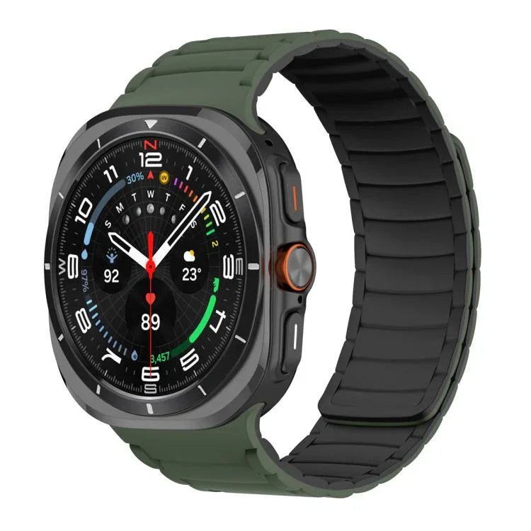 สายรัดนาฬิกาซิลิโคนแม่เหล็กสำหรับกีฬา สำหรับ Samsung Galaxy Watch Ultra 47มม. / Ultra 2025