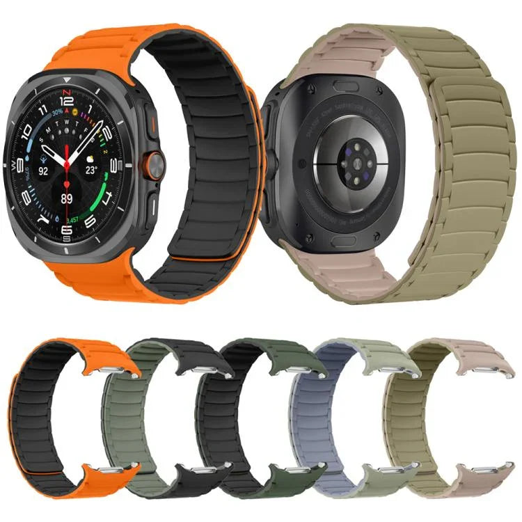 สายรัดนาฬิกาซิลิโคนแม่เหล็กสำหรับกีฬา สำหรับ Samsung Galaxy Watch Ultra 47มม. / Ultra 2025