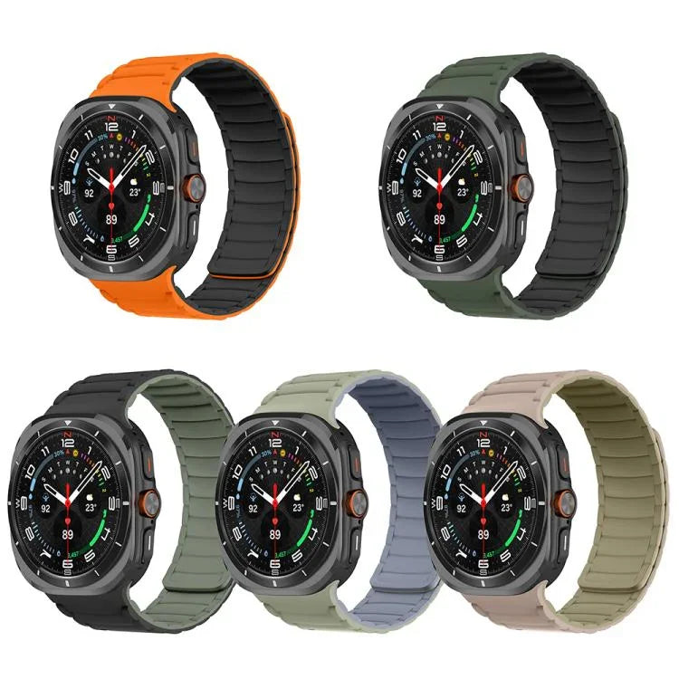 สายรัดนาฬิกาซิลิโคนแม่เหล็กสำหรับกีฬา สำหรับ Samsung Galaxy Watch Ultra 47มม. / Ultra 2025