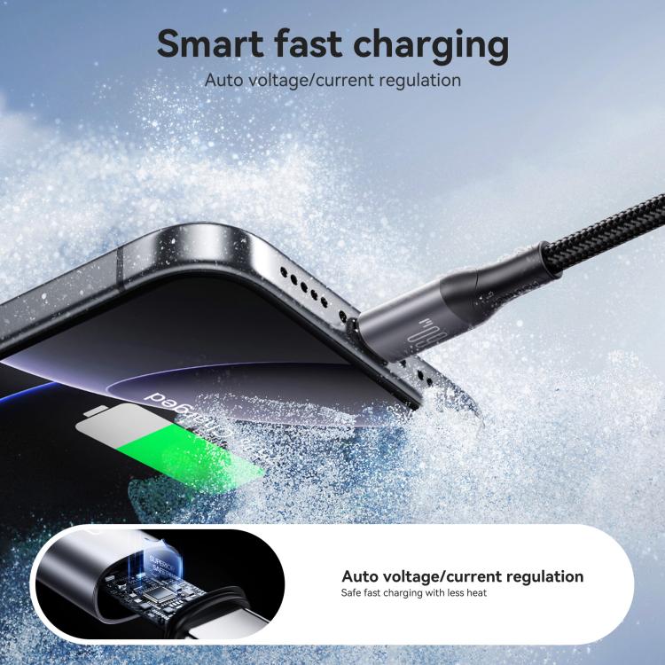 JOYROOM S-A28 สายชาร์จข้อมูลซีรีส์แฟลช 60W 480Mbps ความยาว: 2m สาย Type-C เป็น Type-C, Type-C เป็น 8 Pin, USB เป็น Type-C, USB เป็น 8 Pin