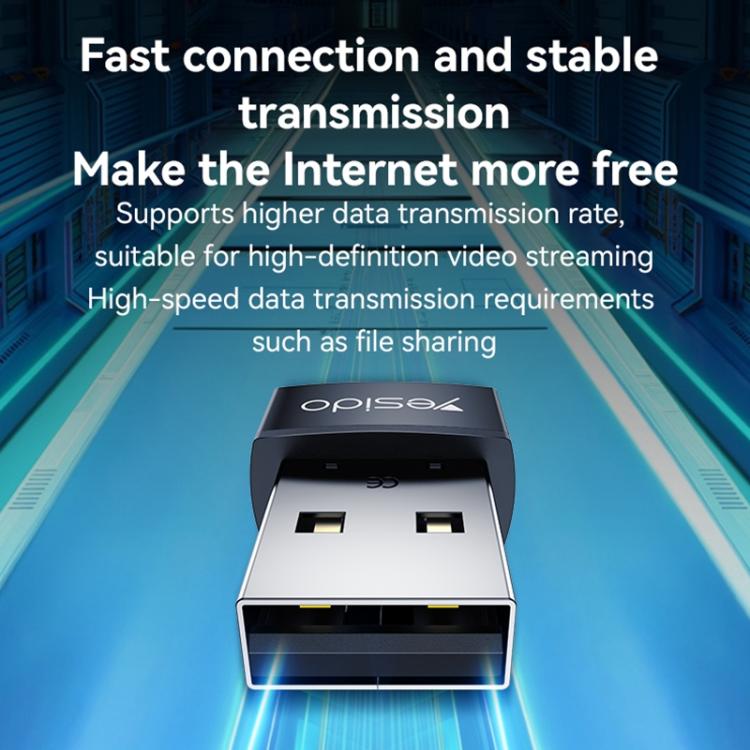 Yesido WP10 ตัวรับสัญญาณ WiFi แบบไร้สาย 150Mbps อะแดปเตอร์ USB ไร้สายความเร็วสูง